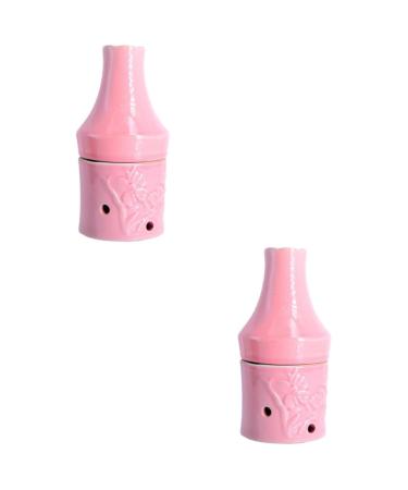 Beavorty 2 STK MOXA burner MOXA-ETUI made of porcelain Moxa heating device Face massage devices Moxibusion Brenner MoSCA massage pot MOXA holder Moxa can do tool Moxibusktion-Box ceramic pink