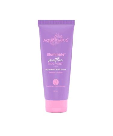 Aqualogica illuminate+ Smoothie Face Wash with Wild Berries & Alpha Arbutin for Gently Exfoliates & Hydrates Skin | For Combination & Dry Skin -100ml