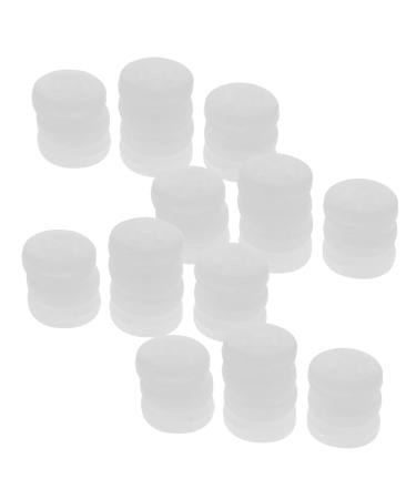 Osaladi 20 pair of anti-slip ring for glasses Brillen bracket sleeve ironing holder for glasses brick replacement ears Earrings for glasses glasses holder white child pebble gel cozy earshots white 1.5x1.5cm