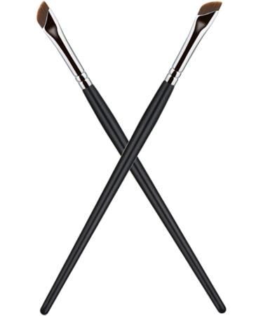 Healeved 4 Pcs Eyebrow Brush Eye Cosmetics Brush Portable Eyeliner Brush Flat Tapered Brush Artificial Fiber - Buy Online on GoSupps.com