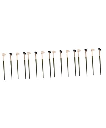 Healeved 16 Pcs Nose Shadow Brush Contour Blending Brush Angled Eye Shadow Brush Eye Concealer Wooden Handle