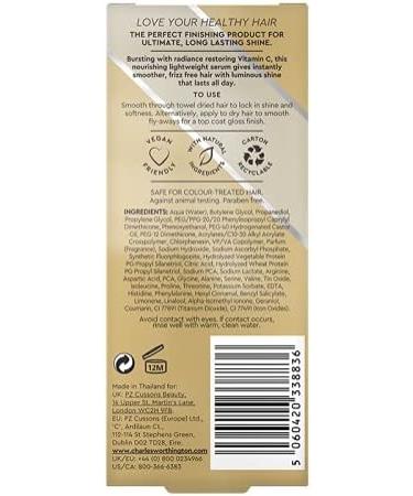 Charles Worthington ShinePlex Glass Shine Serum - Vitamin C Hair Treatment for Women 50ml - Buy Online on GoSupps.com