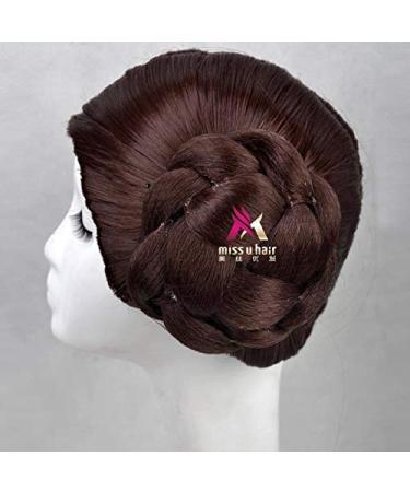 Leia Organa Solo Princess Brown Short Synthetic Hair Cosplay Wig with Buns | Heat Resistant Fiber & Wig Cap - Buy Online on GoSupps.com