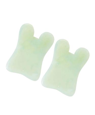 Beaupretty 2st strip plate Jade-Schabe massage eye massage devices natural scrapping tool scrapping board The face scratchboard massage board tablets scratch