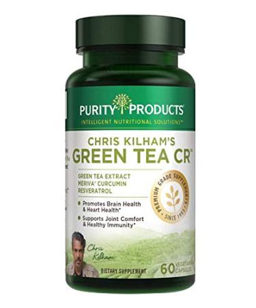 Green Tea CR (Green Tea + Curcumin + Resveratrol) - Purity Products + Chris Kilham - Packed with Joint Supporting Benefits of Meriva Curcumin - Promotes Joint Comfort - 60 Vegetarian Capsules