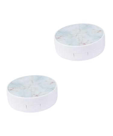 JECOMPRIS 2 STK lens cover travel case for contact lenses contact lens-inserting container container contact lens container lens holder lens holder lens cap white whitex2stk mediumx2pcs