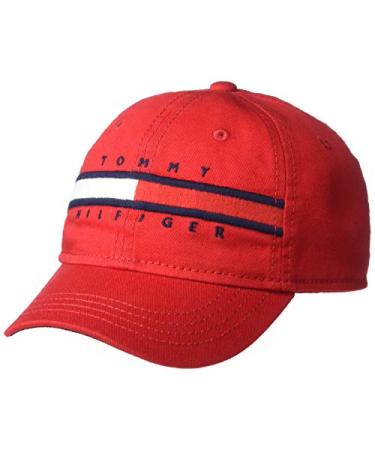 Tommy Hilfiger Boys' Avery Baseball Cap Little Boys 2-3T Racing Red