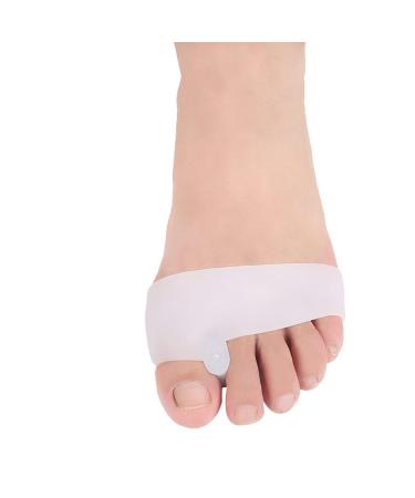 DOITOOL 1pair Women Honeycomb Corrector Gel Corns White Ingrown Splint Code Soft Half Blisters Separator Toes Foot Bunion Separators Valgus Front for Hallux Ball Overlapping Protector White Medium