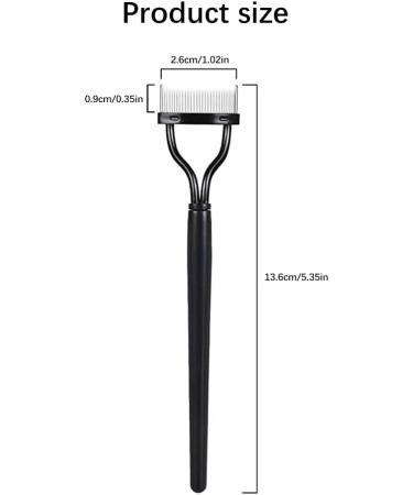 Eyelash Comb Eyelash Separator Tool Mascara Applicator Eyelash Definer With Comb Cover Eyebrow Eyelash Brush Metal Teeth Lash Comb for Girls and Women #black - Buy Online on GoSupps.com