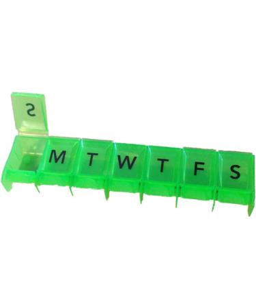 Apex 7-Day Push to Open Pill Organizer - Daily AM/PM Medication Dispenser in Green | Perfect for International Shipping - Buy Online on GoSupps.com