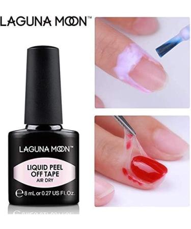 LagunaMoon Gel Nail Polish Set - Primer, Base Coat, Top Coat, Liquid Tape - 8ML (4pcs) - Buy Online on GoSupps.com