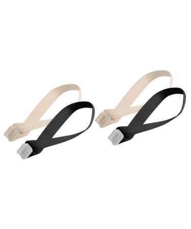 FRCOLOR 4 Pcs Toe Separator Orthotics for Plantar Fasciitis Nail Polish Elastic Band Hallux Valgus Straightener Bunion Corrector Toe Separator for Pedicure Premium Toe Spacers Man Cloth 18.5x2.3cmx2pcs Assorted Colorx2pcs