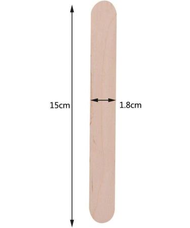 Mouth Spatula Wood - 50 Pcs Wax Spatula Sticks for Hair Removal & Eyebrows | 15x1.8 cm Wooden Waxing Sticks - Buy Online on GoSupps.com
