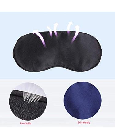 Silk Sleep Eye Mask - Padded Shade Patch for Women and Men - Black - Buy Online on GoSupps.com