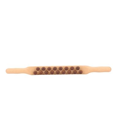 ciciglow Guasha wooden stick double-sided massage wooden scraping stick for neck and back (17 beads)