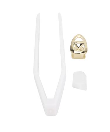 Verdant Touch Halloween Hip Hop Teeth Single Hip Hop False Tooth Copper Halloween Festival Tooth Decoration Hollow Gold