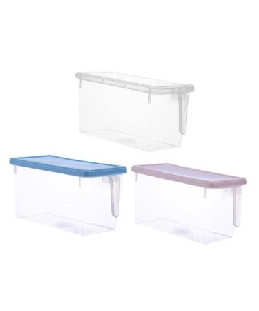 Alipis 3pcs Lidded Drawer Kitchen Fresh Side Refrigerator Sealing Container Keeping Freshness Rectangular 1