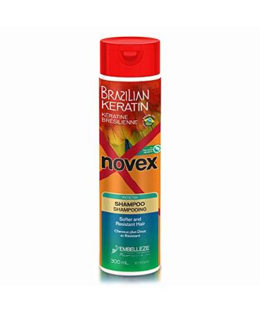 Novex Brazilian Keratin Shampoo 10 oz - Reconstructive Keratin Frizz control & Damage Repair