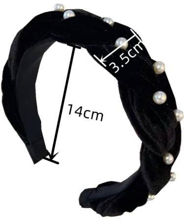 LSHEQYI Pearl Headbands Faux Pearl Velvet Pearl Women Headband Pearl Hair Bands - Buy Online on GoSupps.com