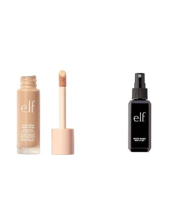 e.l.f. Halo Glow Liquid Filter + Matte Magic Mist & Set Bundle 3 Light/Medium Filter+ Mist & Set - Small 2.02 Fl Oz