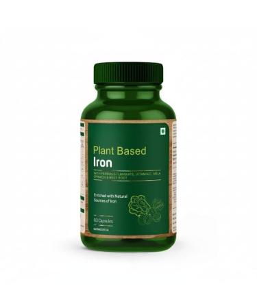 Plant Based Iron with Ferrous Fumarate Vitamin C Spinach & Beet Root Enriched with Natural Sources of Iron 60 Capsules