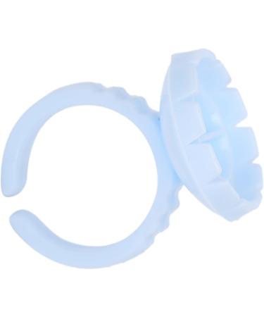 Eyelash Extension Glue Ring Cup 1.5cm / 0.6in Stable Wearing Easy To Wear Eyelash Glue Ring Cup Strong Flexibility for Professional Use(A pack of 100 blue) - Buy Online on GoSupps.com