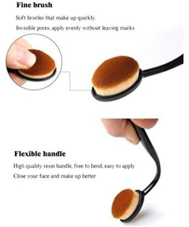 5 PCS New Women's Makeup Toothbrush Face Foundation Brush Curve Powder Brushs - Buy Online on GoSupps.com