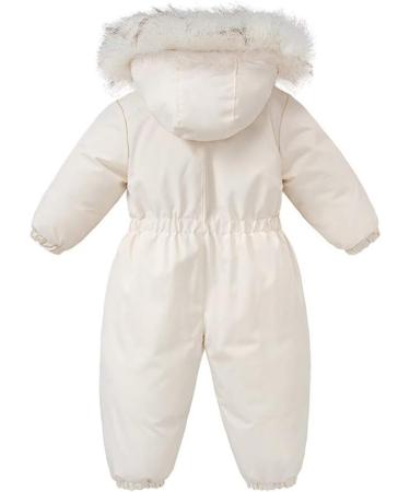 Baby Girls' Snowsuit Waterproof Ski Jacket - White (18-24 Months) - Buy Online on GoSupps.com