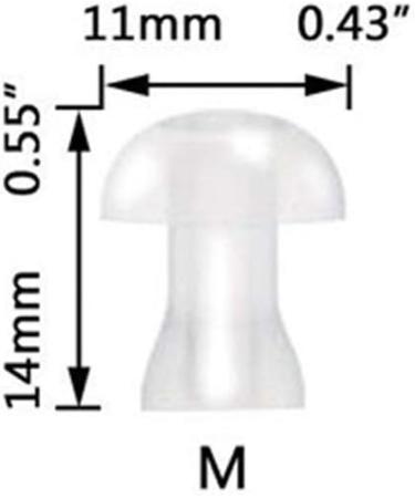 JIAHAO 10 M Soft Replacement Mushroom Eartips Domes for Siemens BTE Hearing Aids - Buy Online on GoSupps.com