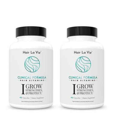 Hair La Vie Clinical Formula Hair Vitamins with Biotin and Saw Palmetto - Healthy Hair and Whole-Body Wellness (2-Pack) 180 Count (Pack of 2)