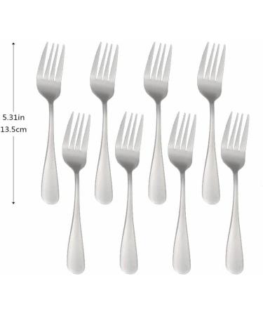 Silverware Set 8pcs Tea Fork Cutlery Set Stainless Steel Dinnerware Luxury Flatware Set Silverware Kitchen Tableware (Color : Silver 8pcs) - Buy Online on GoSupps.com