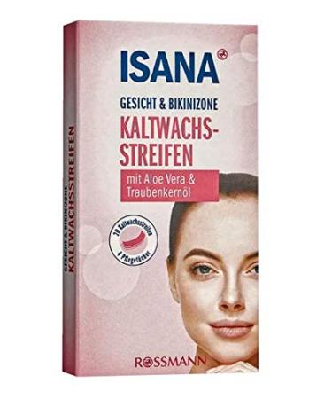 Cold wax strips face & bikini area - With aloe vera & grape seed oil - 20 cold wax strips + 4 care wipes