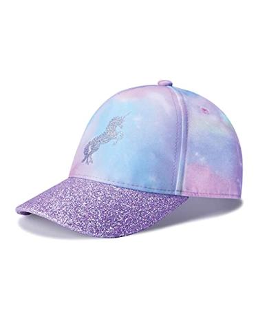 accsa Girls Baseball Hat Tie-Dye Unicorn Hats for Girls Adjustable Kids Baseball Cap