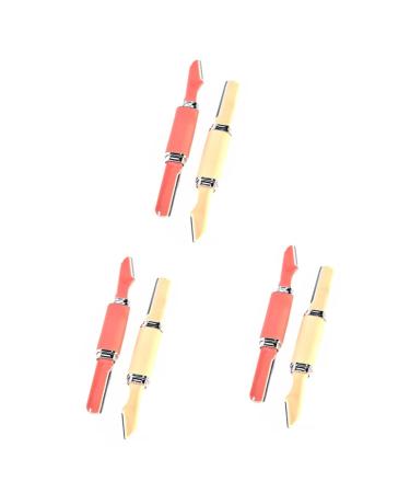 FRCOLOR 6 Sets Double-Headed Eye-brow Eyebrow Razor Blade Trimmer Shaper Shaver Eyebrow Trimmer Face Razor Shaper Pocket Eyebrow Razor Exfoliating Eyebrow Trimming Pc Head Miss 13x1.5cmx3pcs Red yellowx3pcs