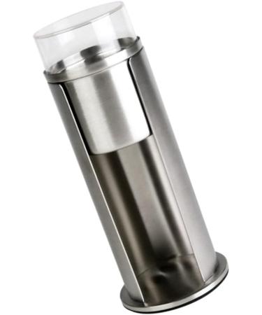 Honrane Cotton Pad Holder Cosmetic Cotton Pad Organizer Stainless Steel Round Cotton Swab Makeup Pad Holder Case Desktop Storage Box Silver - Buy Online on GoSupps.com