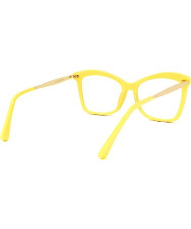 Buy VOOGLAM Butterfly Blue Light Glasses for Women - Anti-UV Eyestrain Relief Libby Yellow - Perfect for Computer Phone & TV Use - Buy Online on GoSupps.com