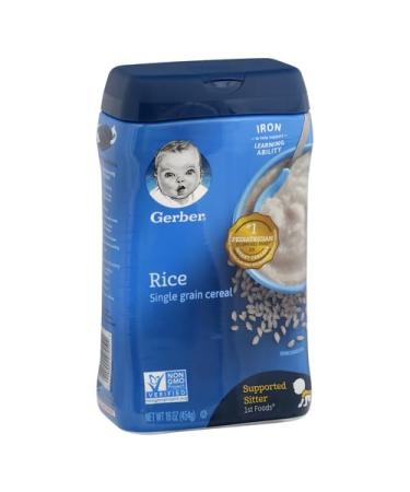 Nestl Herren Gerber Rice Cereal - Single Grain 454g | Buy Internationally - Premium Baby Food - Buy Online on GoSupps.com