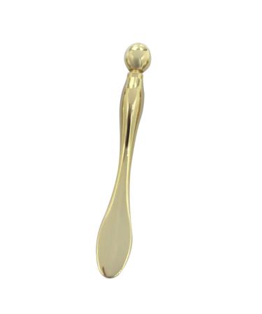 Milisten Beauty Metal Makeup Spatula for Face Mask and Facial Mask (Gold)