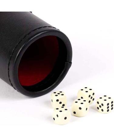 Wall Street Professional Leatherette Dice Cup with 5 (16mm) Dice