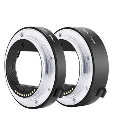 Neewer Metal AF Auto-Focus Macro Extension Tube Set 10mm&16mm for Sony NEX E-Mount Camera NEX 3/3N/5/5N/5R/A6000/A6300 and Full Frame A7 A7S/A7SII A7R/A7RII A7II