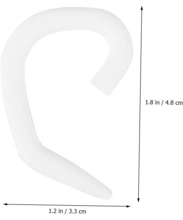 Toddmomy 40 Ear Enhancement Hooks for Earlick - Facial Cover Extensions & Ear Protection Hooks | White Clothes Rack Buckles - Buy Online on GoSupps.com
