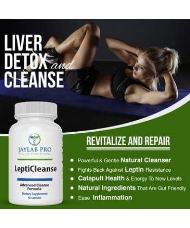 JAYLAB PRO LeptiCleanse - 60 Capsules, Liver Detox & Support for Women Weight Loss - Natural Formula for Liver Balance, Digestive Cleanse, and Leptin Resistance Support - Buy Online on GoSupps.com