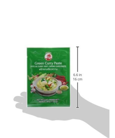 Authentic Thai Green Cock Curry Paste - Very Spicy Vegan Halal Gluten-Free | 6 x 50g Pack - Natural Ingredients for International Shipping - Buy Online on GoSupps.com