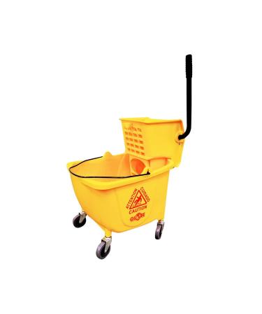 35 Qt Sidepress Bucket and Wringer Yellow Yellow 35 Qt