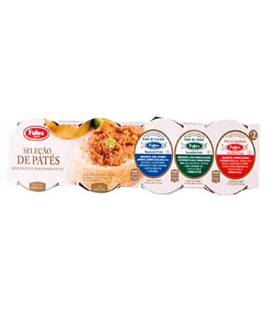 Fides Portugaise Mixed Pate Selections Sardine (2 Tins) & Tuna (1 Tin) & Mackerel (1 Tin) 4x22g - Buy Online on GoSupps.com
