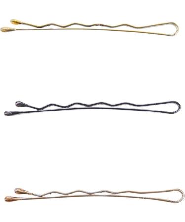Kobe 2" (5cm) Waved Hair Grips - Black - Colour-Coded Dispenser Pot of 200 - Buy Online on GoSupps.com