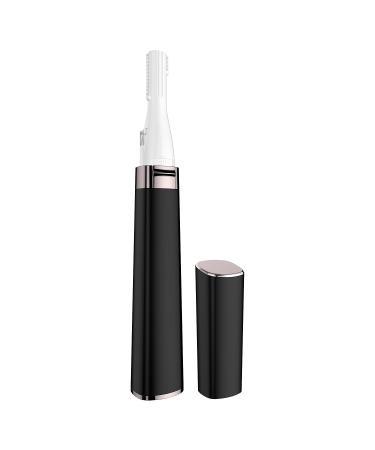 Cooaoo eyebrows trimmer electrical eyebrow razor eyebrow trimmer eyebrows painless women razor with led light eyebrows hair remover for women girlfriend women black