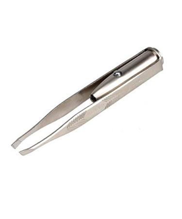 LED Light Up Tweezers Stainless Steel Make Up Bag Tool Eyelash Eyebrow Hair Removal Facial