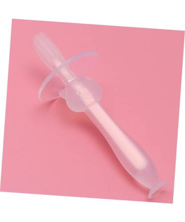 Frcolor 4-Piece Toddler Toothbrush Set - Silicone Baby Training Brushes with Suction Cup & Lid - Infant Toothbrushes in Pink for Newborns - Buy Online on GoSupps.com