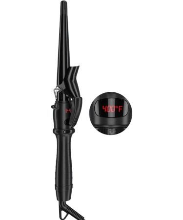 MHU PRO Tapered Curling Wand - 1.5 Inch Curling Iron with Short Clamp 9 Temp Settings (280 -400 ) Automatic Shut-Off | Perfect Curls for All Hair Types - Buy Online on GoSupps.com